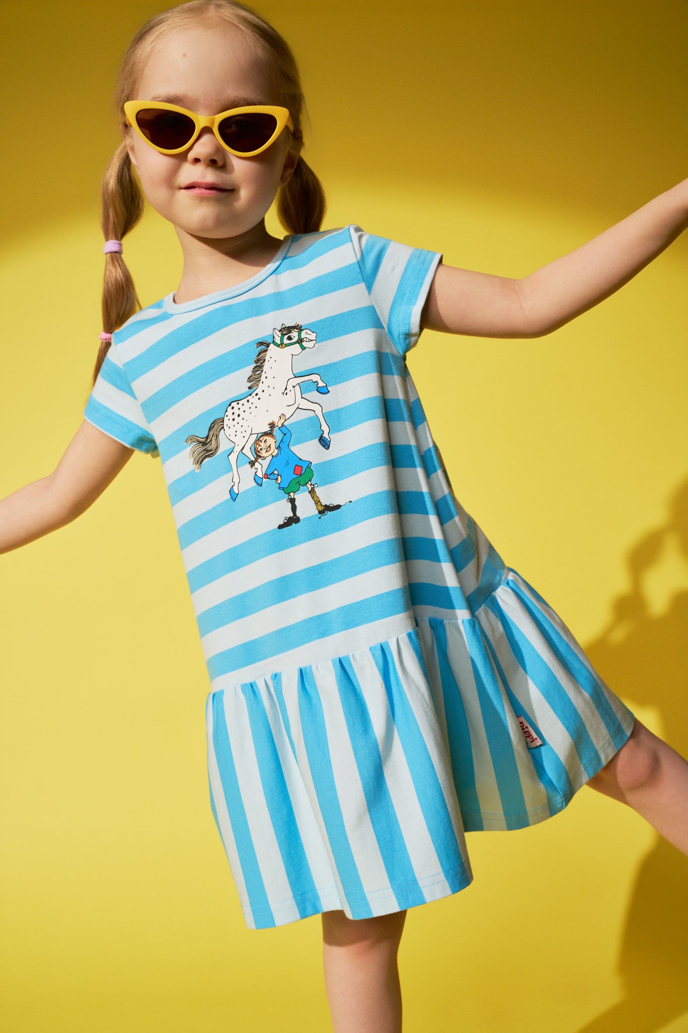 Pippi Langstrumpf - Super Strong Dress blue mit kleinem Onkel