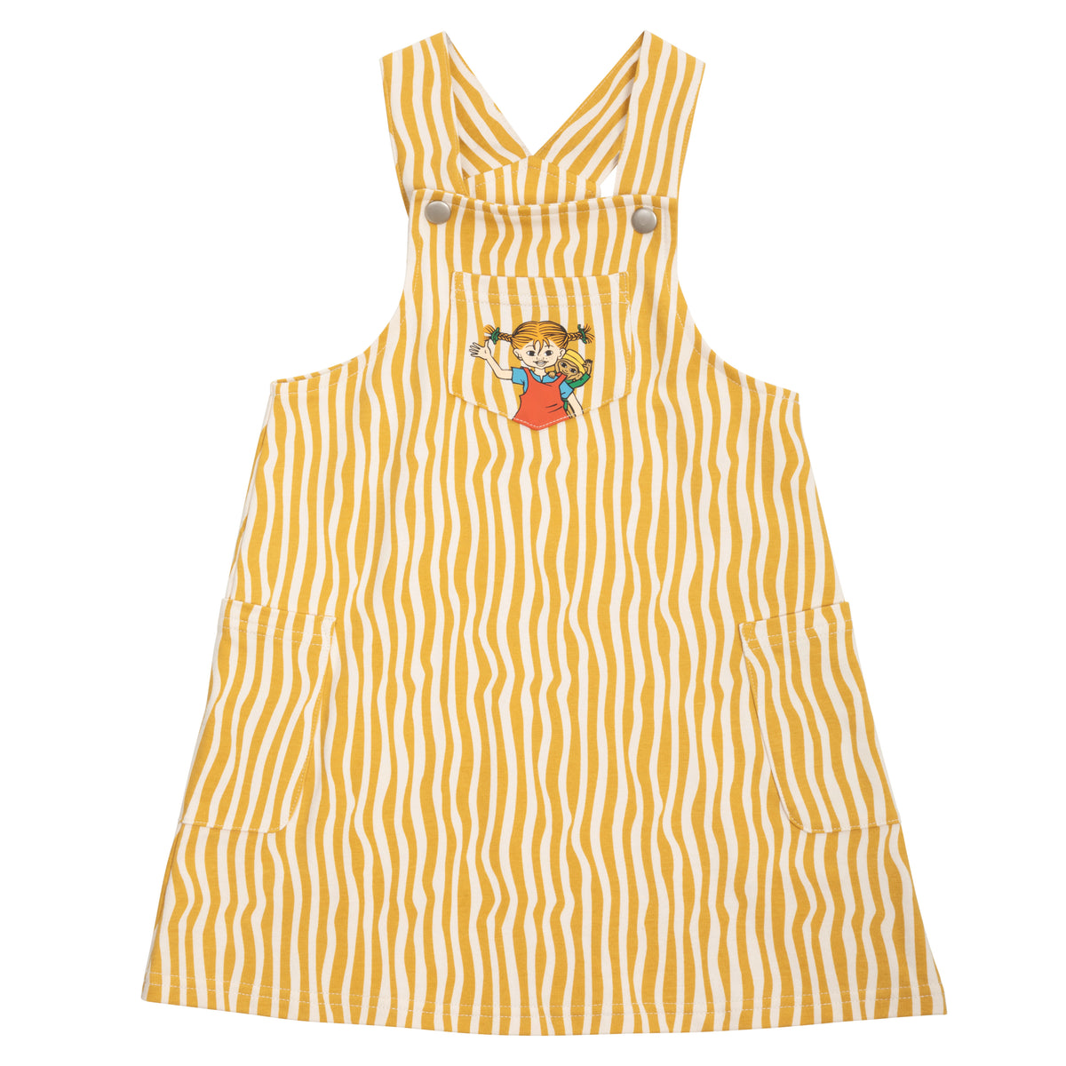 Trägerkleid Pippi Langstrumpf Striped Curry