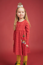 Pippi Langstrumpf - Speckled Dress red - gepunktetes rotes Kleid mit Taschen