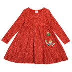 Pippi Langstrumpf - Speckled Dress red - gepunktetes rotes Kleid mit Taschen