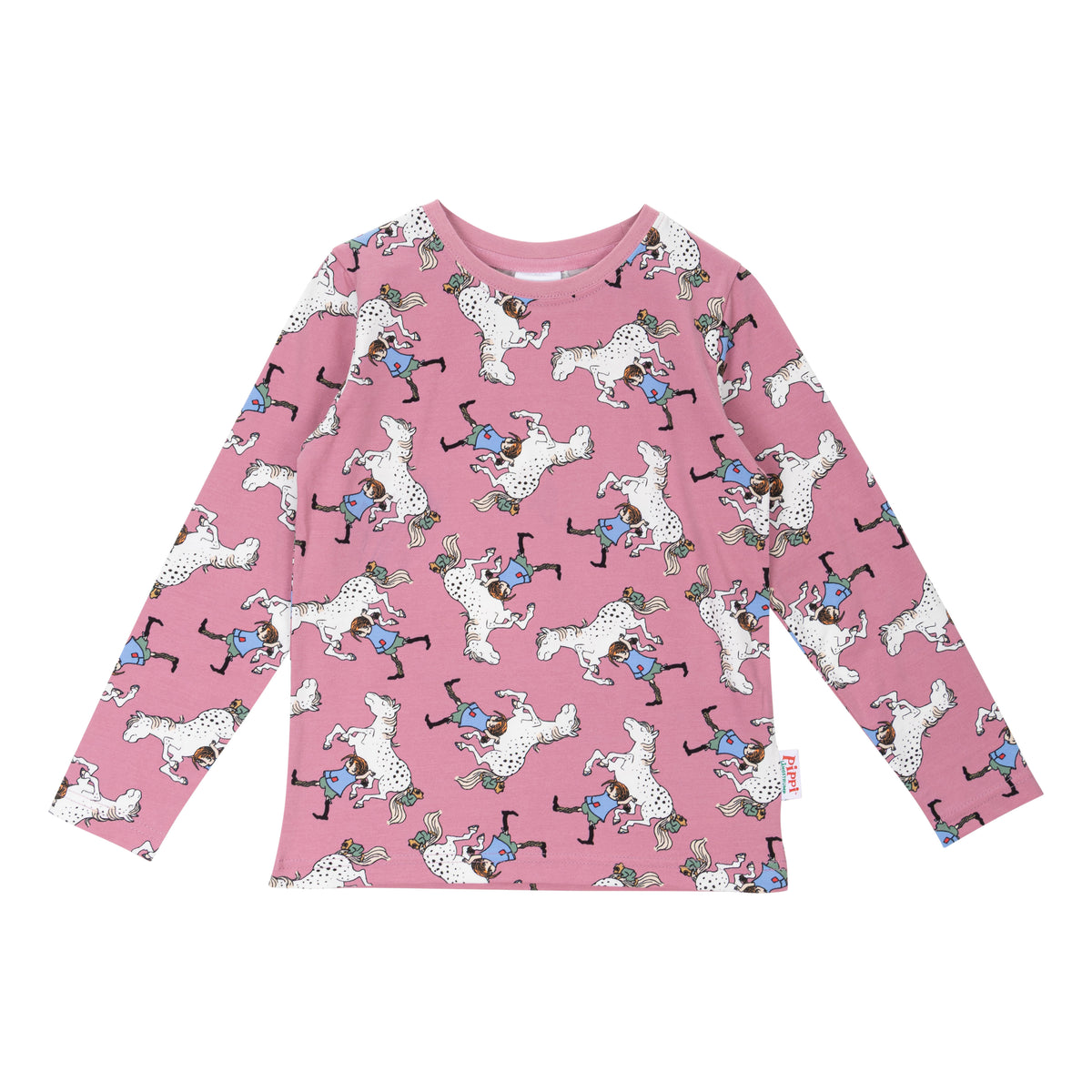 Pippi Langstrumpf - Langarmshirt  Pippi Langstrumpf mit kleinem Onkel, lila