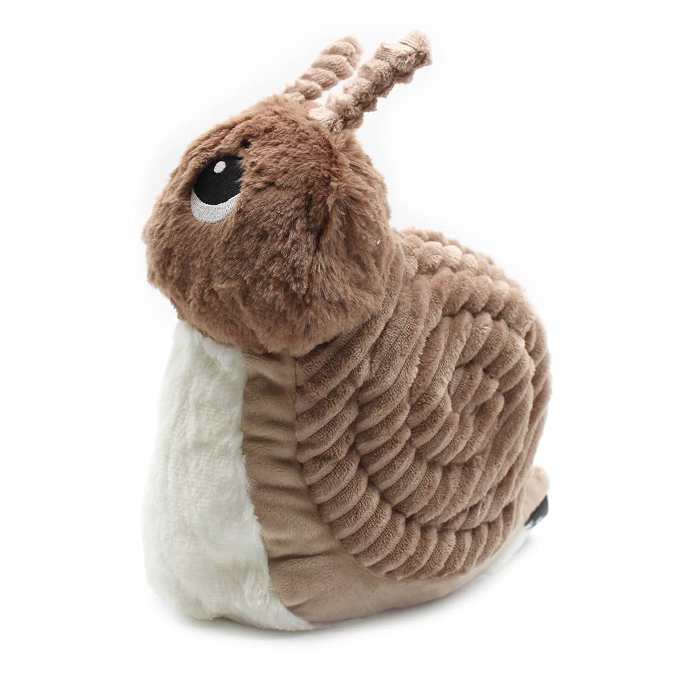 LES PTIPOTOS - 25 cm großes Plüsch-Schneckenpaar Mama & Baby, braun