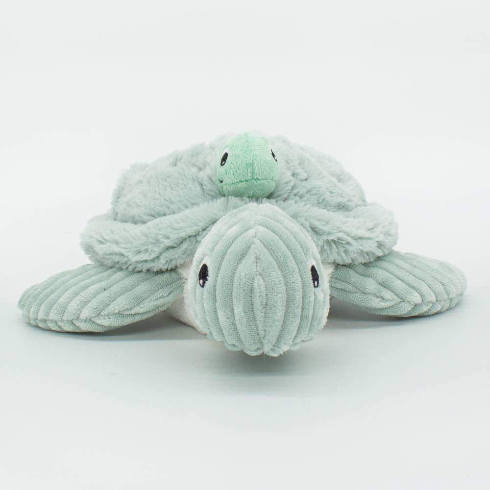 LES PTIPOTOS - 30CM MUM&BABY TURTLE PLÜSCH MINT