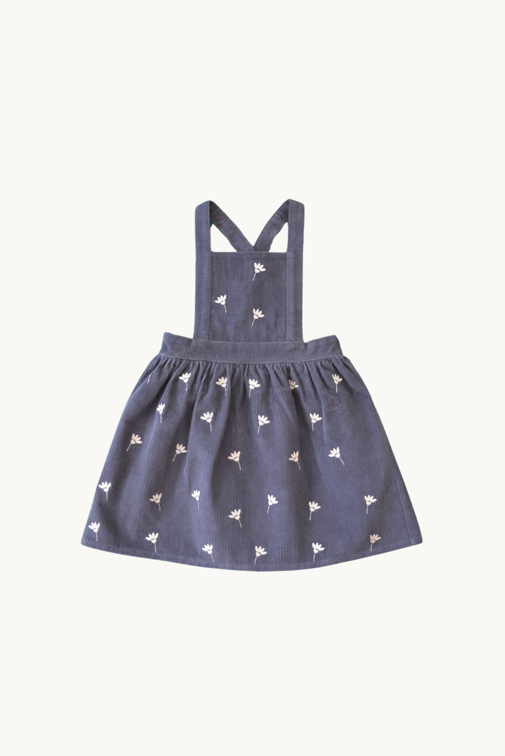 Eli und Nev - Baby Träger Cordkleid mit Blumenstickerei