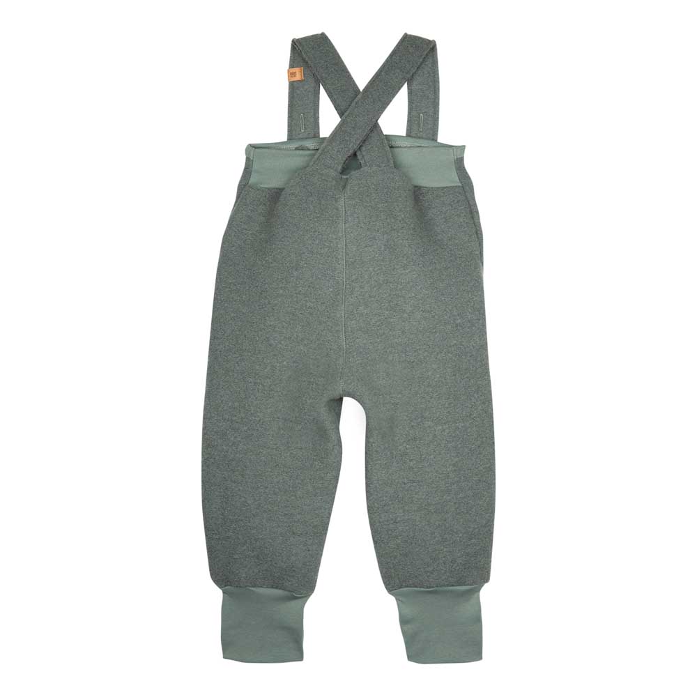 PURE PURE Kinder Walk-Latzhose salbei  80% Merinowolle kbT 20% Baumwolle Farbe salbei
