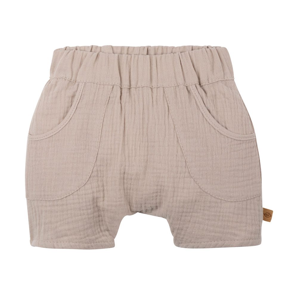 Baby Shorts aus Musseline-Biobaumwolle in Farbe oat/beige reduziert!