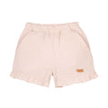 PURE PURE Bio Shorts aus Mull/Musseline beige mit Rüschen am Saum