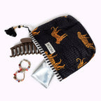 NEU Handgemachte Mini Tasche "black leopard" kikooni