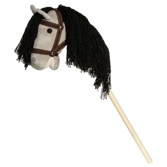 Teddykompaniet Steckenpferd in Farbe grau mit Halfter - Cane Horse grey