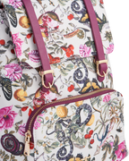 FABLE Blumen Rucksack mit Natural Historic Museum Print in Pflaumenfarbe