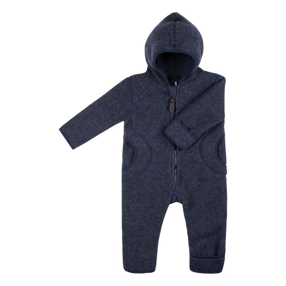 PURE PURE Mini Overall Wollfleece 100% Merinowolle kbT Farbe marine/dunkelblau