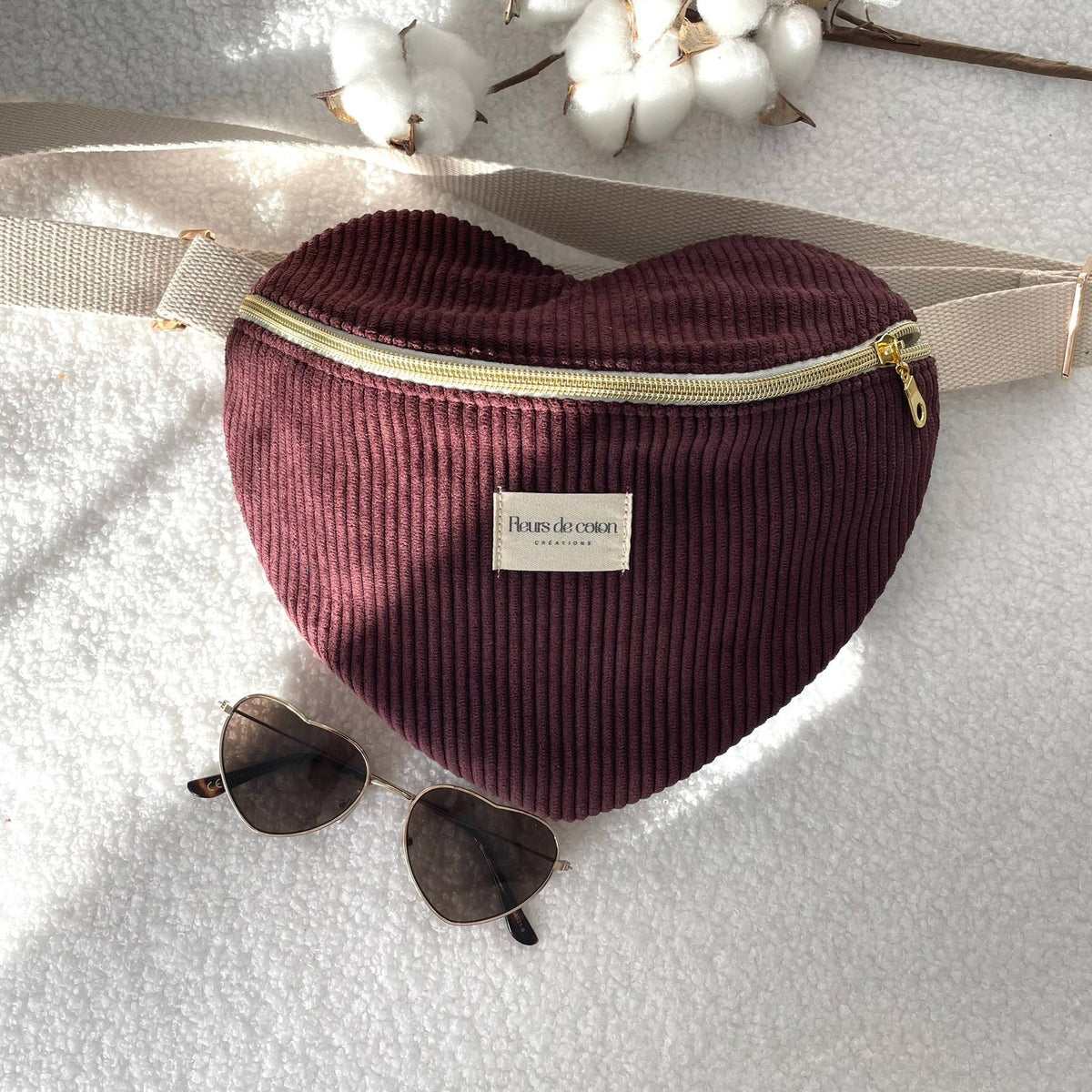 Gürteltasche mit Herz: Bordeaux