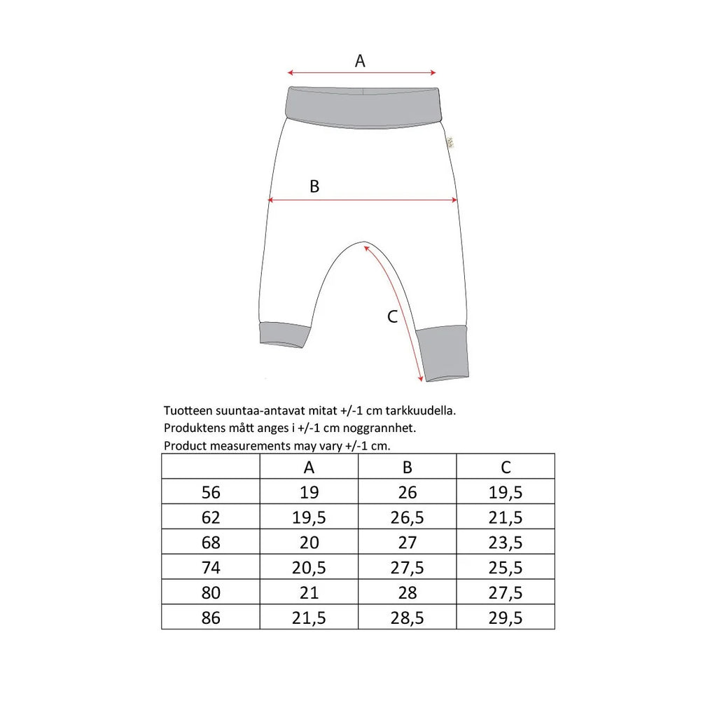 Ma-ia Family - Foxes babies sweatpants, beige