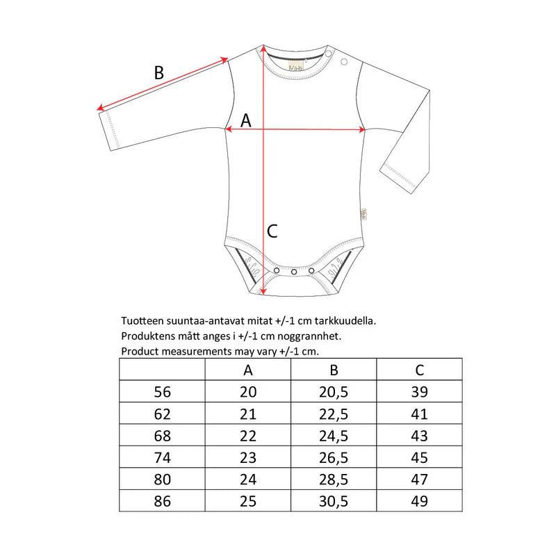 Baby Bluebird Body white/blue - Gemusterter Body mit Blaumeise
