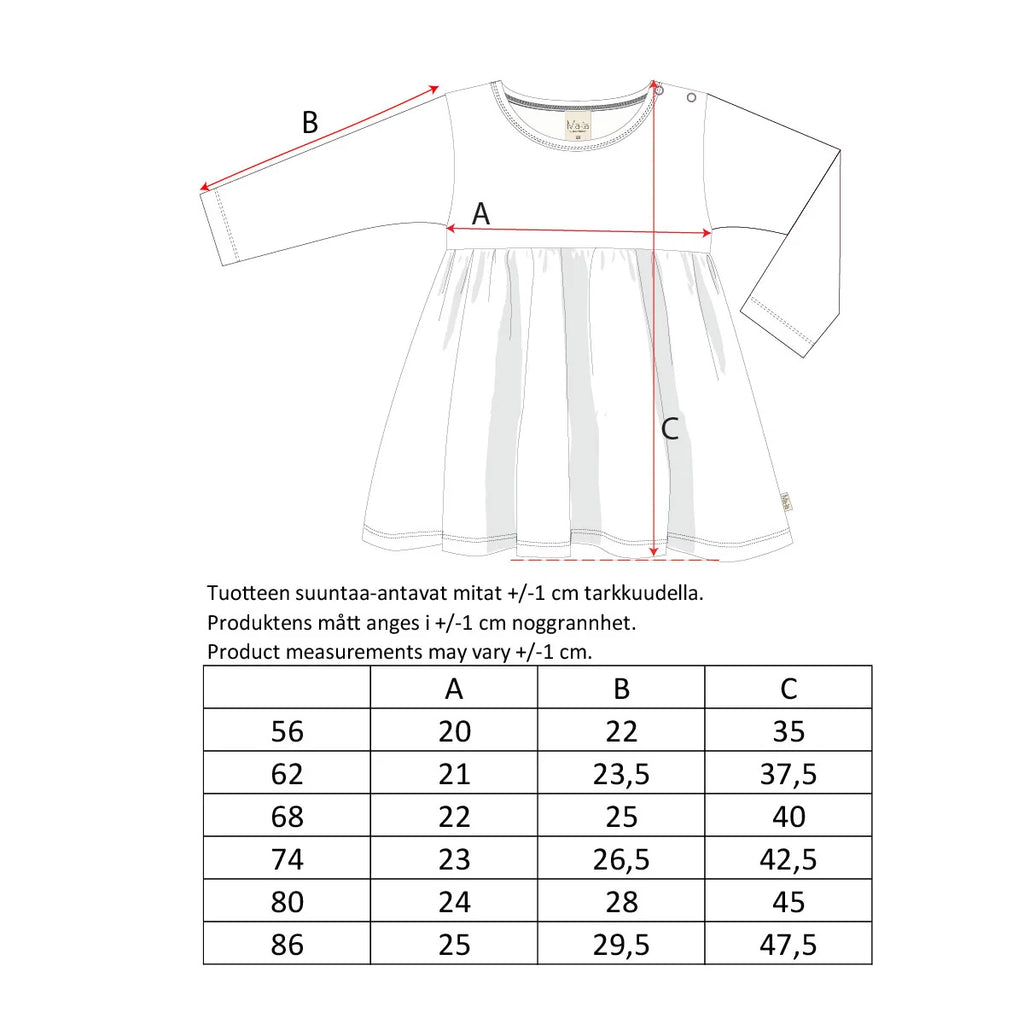 Ma-ia Family - Babykleid - Rosaline babies' dress, dark red