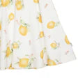 Trendiges Mädchen Zitronenkleid kurzarm, naturweiß