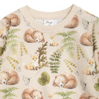 Ma-ia Family - Nap Time Sweatshirt mit Waldtieren beige