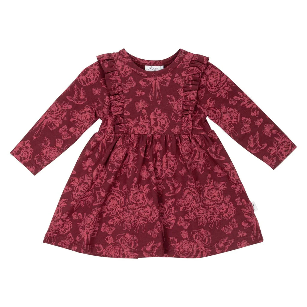 Ma-ia Family - Babykleid - Rosaline babies' dress, dark red