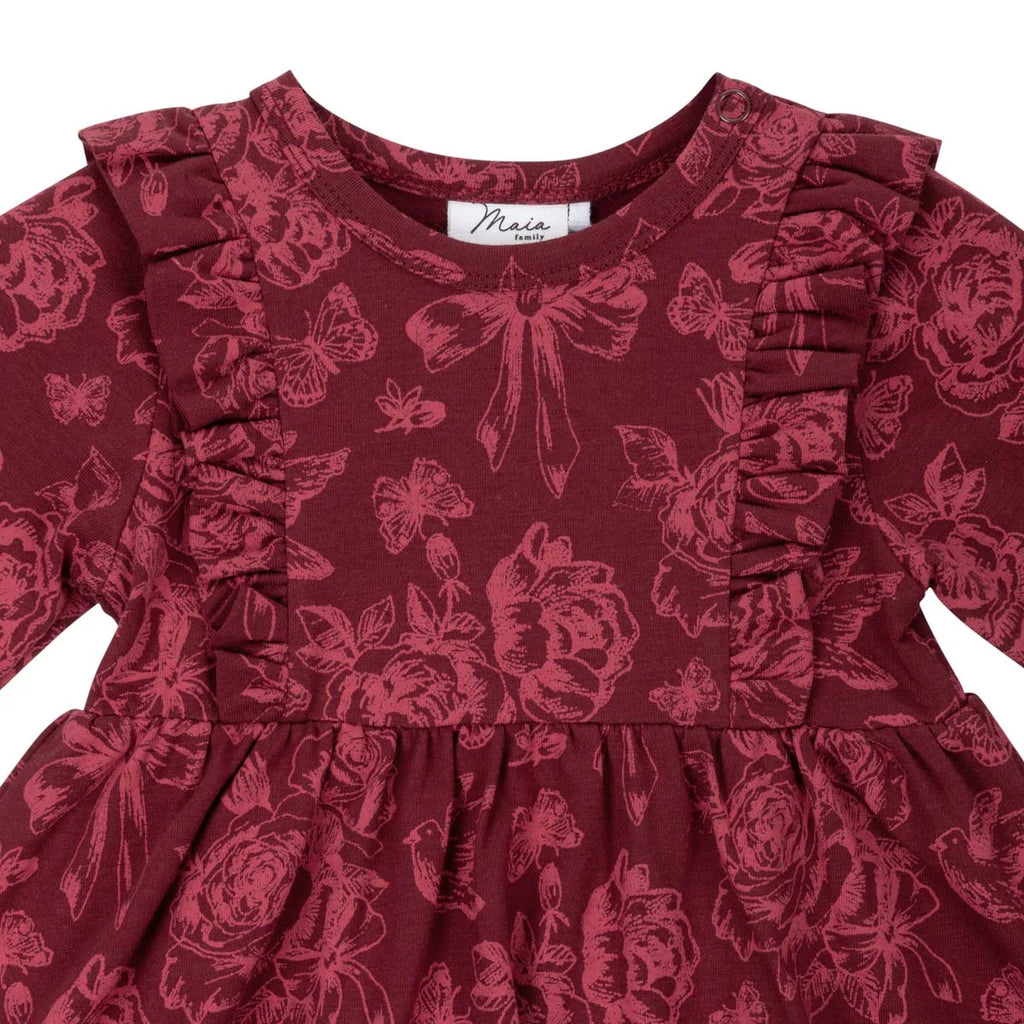 Ma-ia Family - Babykleid - Rosaline babies' dress, dark red