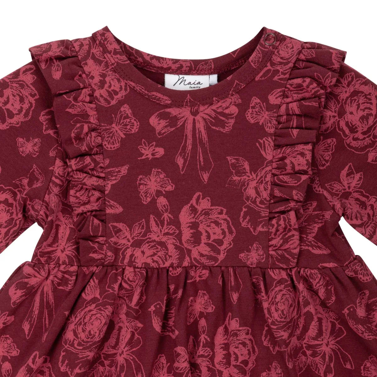Ma-ia Family - Babykleid - Rosaline babies' dress, dark red