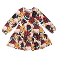 Ma-ia Family - Bloomy dress, dark red - geblümtes Mädchenkleid dunkelrot