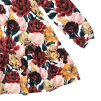 Ma-ia Family - Bloomy dress, dark red - geblümtes Mädchenkleid dunkelrot
