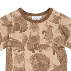 Ma-ia Family -Foxes bodysuit, beige Body mit Allover Fuchsprint