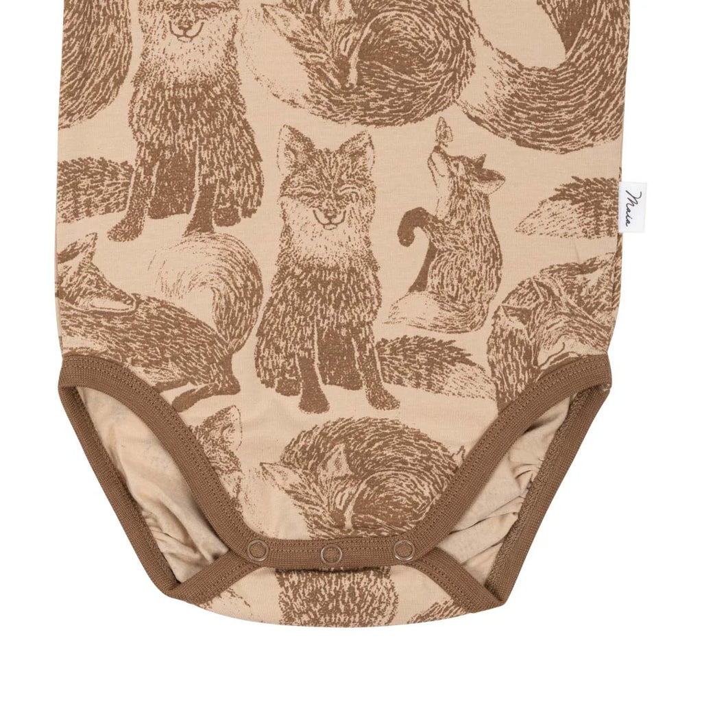 Ma-ia Family -Foxes bodysuit, beige Body mit Allover Fuchsprint