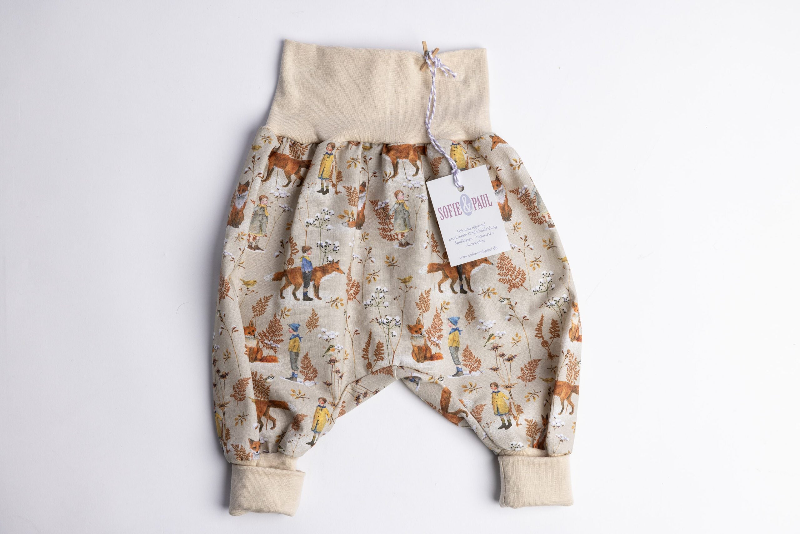 SOFIE & PAUL - Pumphose aus Baumwolle mit Fuchs beige noch in Gr. 92/98 vorrätig reduziert!