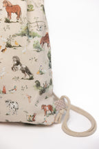 SOFIE & PAUL- Handmade Turnbeutel Pferdesommer braun beige