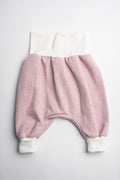 SOFIE & PAUL - Pumphose aus Baumwolljaquard rosa/hellgrau noch in Gr. 68/74 vorrätig