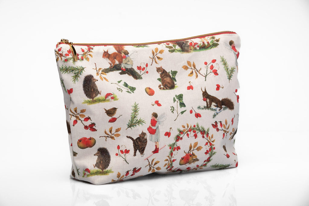 SOFIE & PAUL- Schmink Kosmetikbeutel "Herbstzauber" mit Katze und Eichhörnchen reduziert!