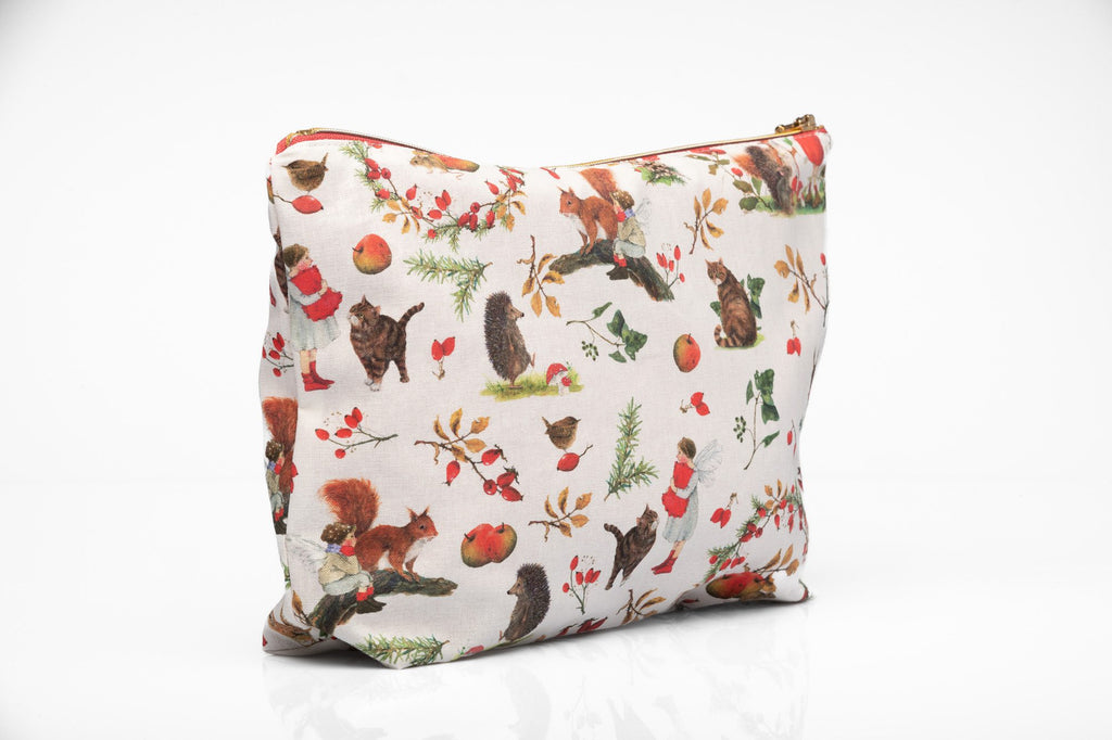 SOFIE & PAUL- Schmink Kosmetikbeutel "Herbstzauber" mit Katze und Eichhörnchen reduziert!