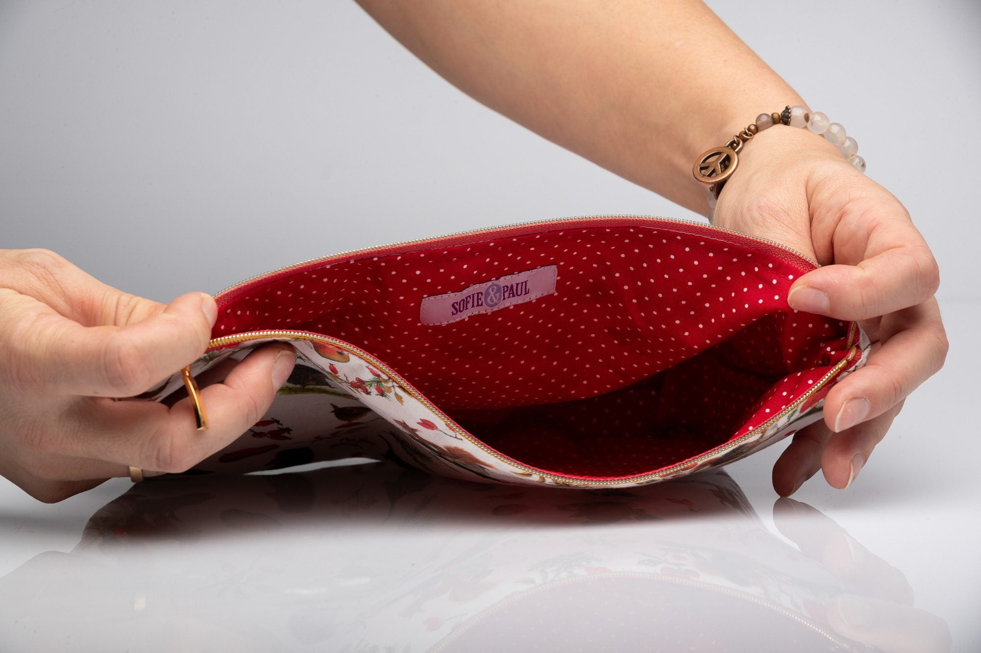 SOFIE & PAUL- Schmink Kosmetikbeutel "Herbstzauber" mit Katze und Eichhörnchen reduziert!