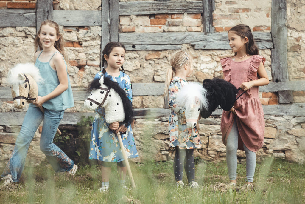 Bio Steckenesel "Mini Jule" grau in hochwertiger Verarbeitung