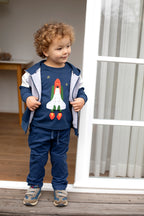 ENFANT TERRIBLE  Shirt mit Bouclé Raketenstickerei in midnight
