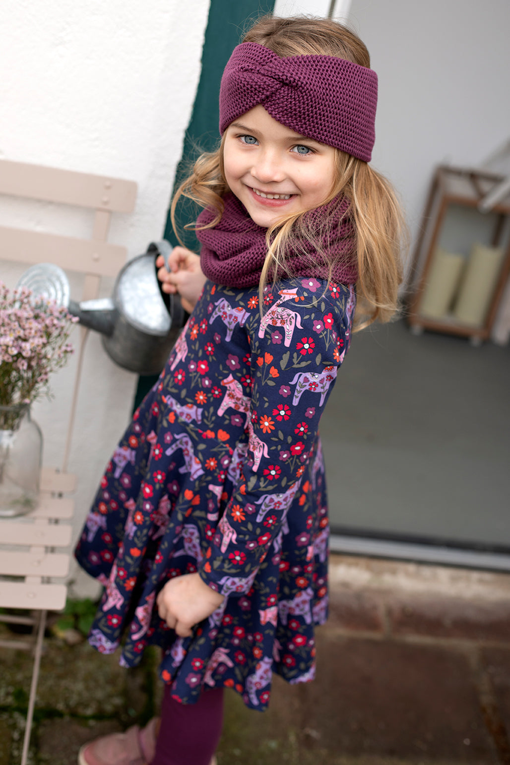 ENFANT TERRIBLE  Drehkleid mit Pferdedruck in midnight