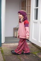 ENFANT TERRIBLE  Sweathose mit Blumendruck in light aubergine-burnt red