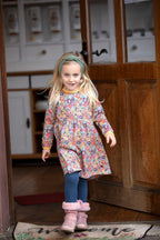 ENFANT TERRIBLE - Sweatkleid mit Blumendruck in curry  reduziert!