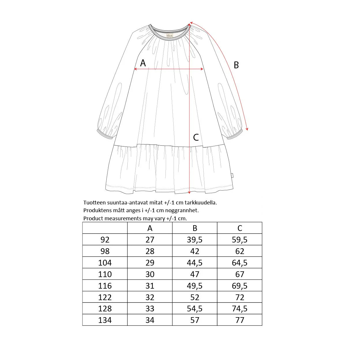 Ma-ia Kleid mit Pflaumen Print hellrosa