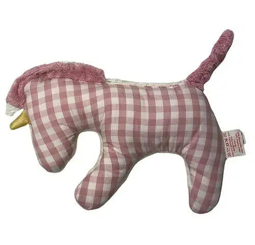 Pat und Patty - Bio Baby Rassel/Greifling Einhorn creme/rosa