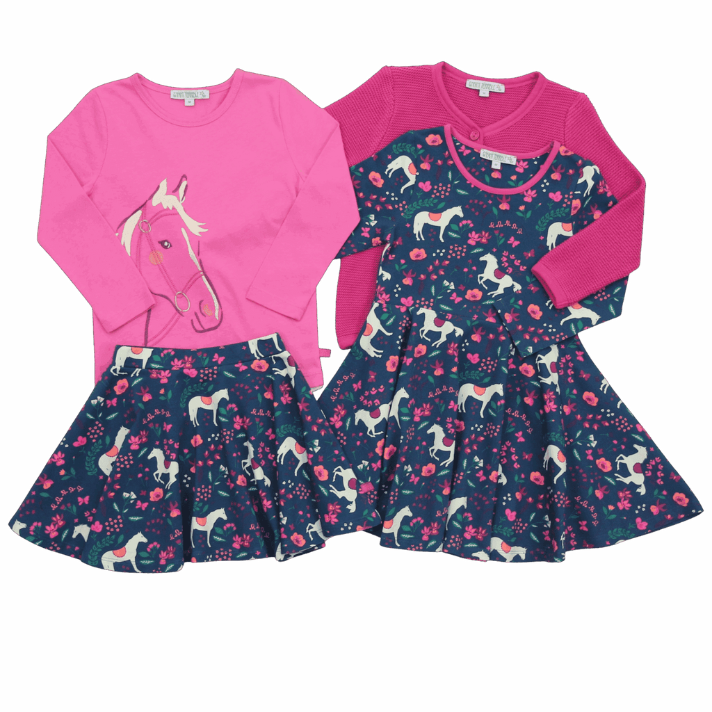 ENFANT TERRIBLE - Drehkleid Pferdedruck in dark cobalt-berry