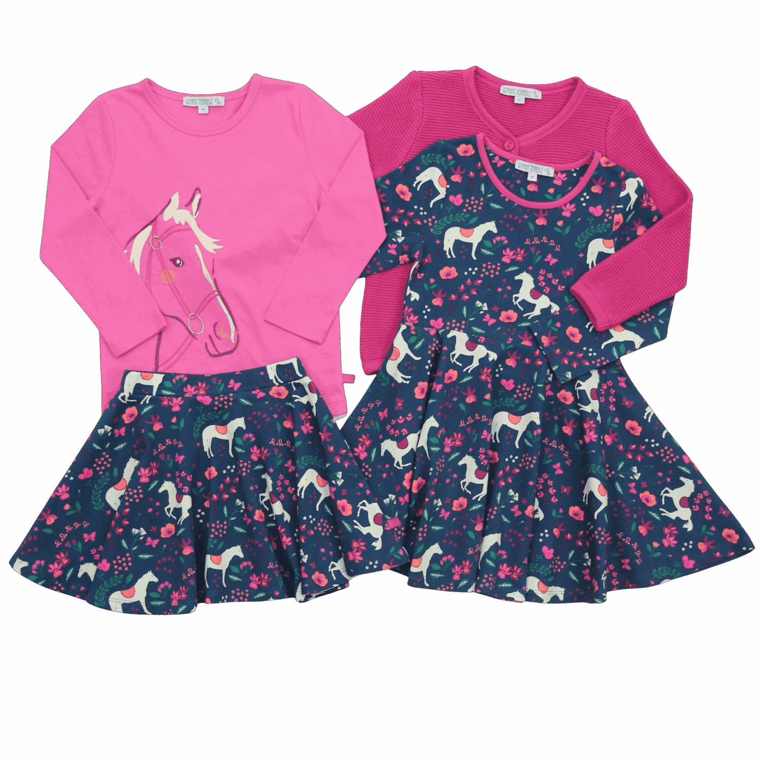 ENFANT TERRIBLE - Tellerrock Pferdedruck in dark cobalt-berry