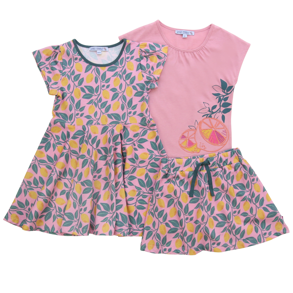 ENFANT TERRIBLE - Top mit Zitronendruck/Stickerei in light rose -Reduziert!