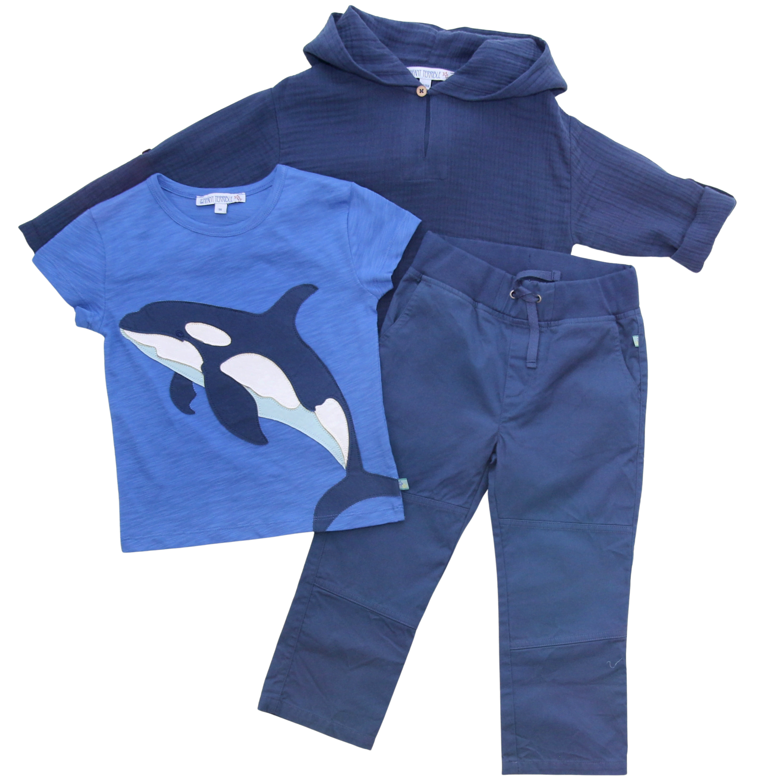 ENFANT TERRIBLE - Musselin Hoodie in navy