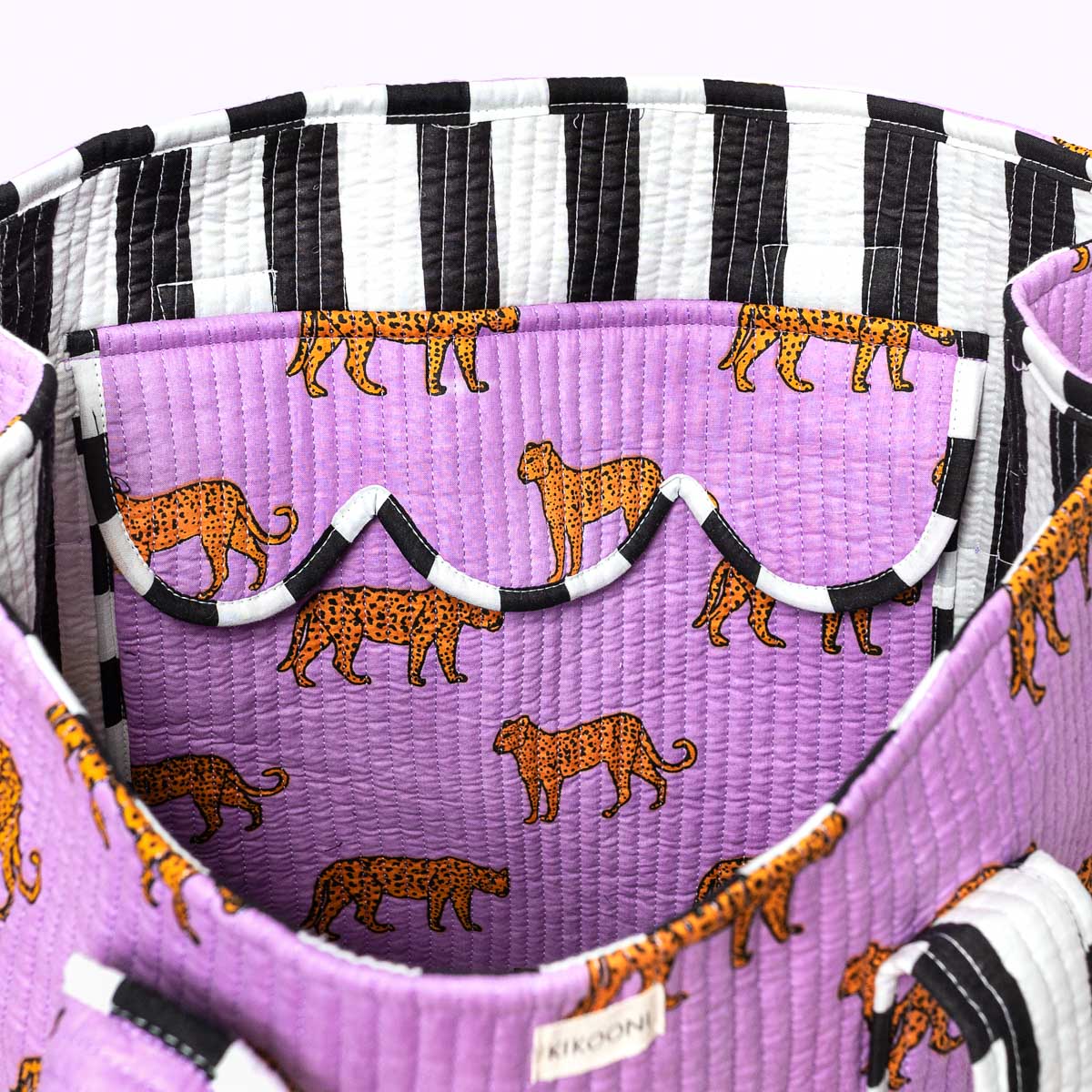 kikooni - Wendbarer XL Shopper "Purple Leo"