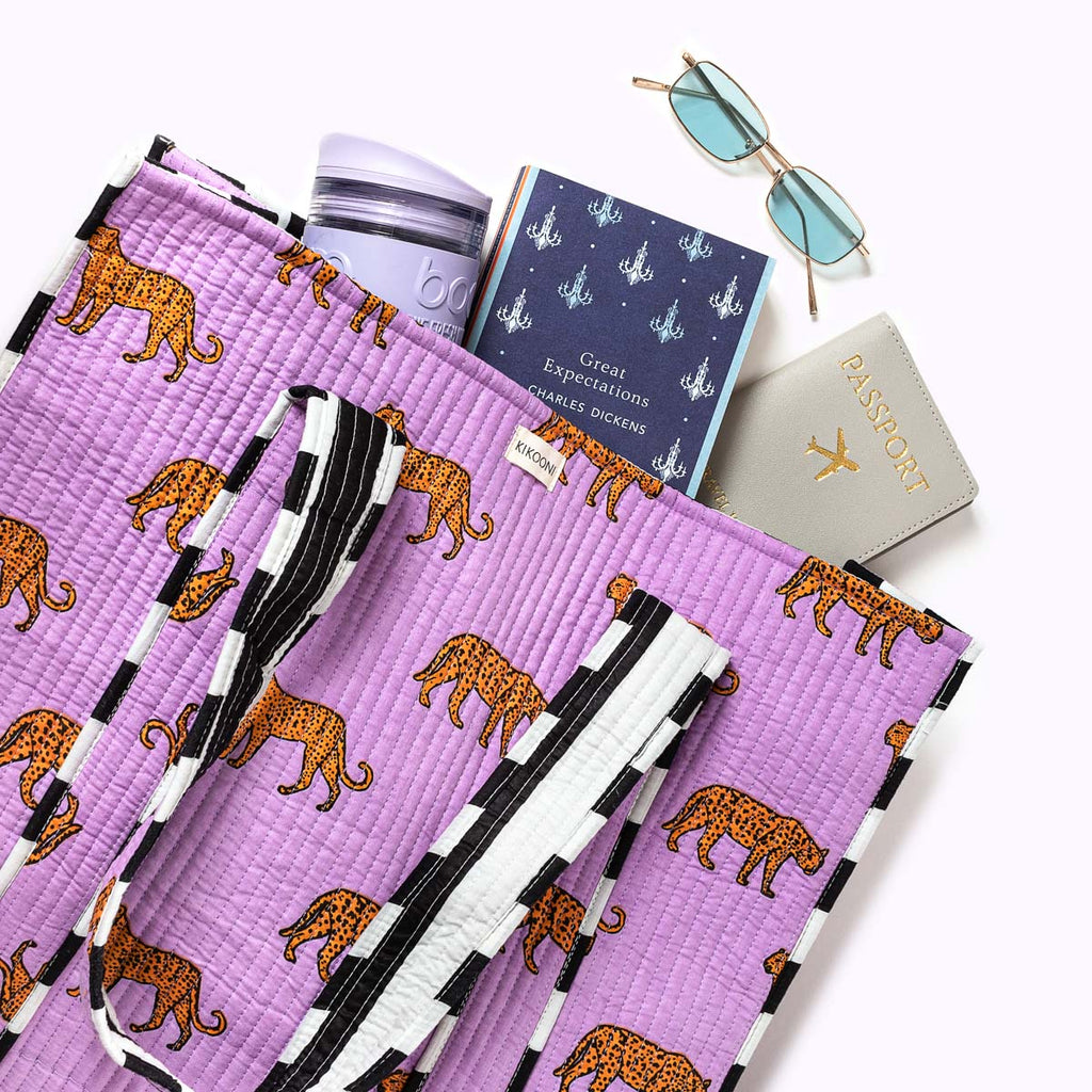 kikooni - Wendbarer XL Shopper "Purple Leo"