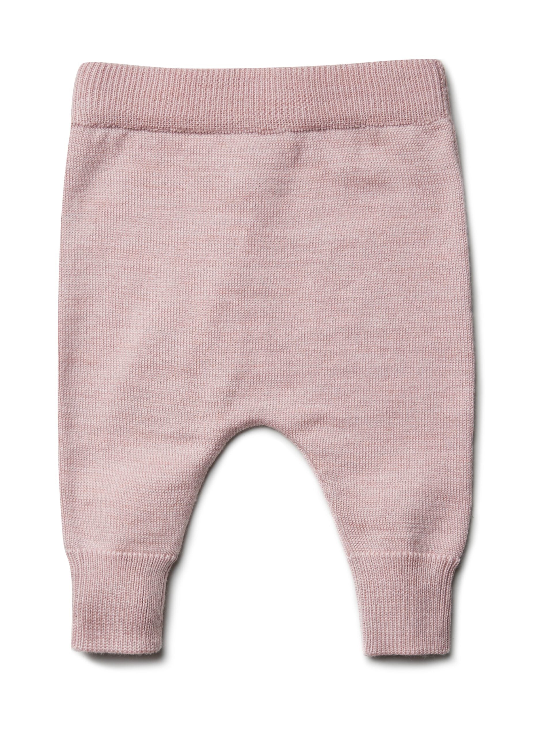 PURI ORGANIC Harempant Feinstrick aus 80% Merinowolle mit 20% Seide in Farbe blush / rose