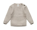 PURI Pullover mit Struktur 100% Merinowolle Schurwolle Farbe naturmelange