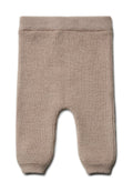 PURI ORGANIC Pant Babyhose in Perlfangstrick aus 100% Schurwolle Merino Farbe sandmelange